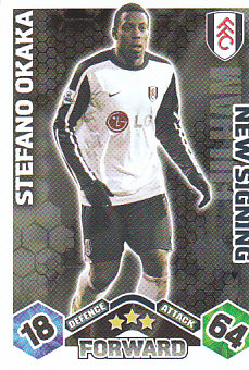 Stefano Okaka Fulham 2009/10 Topps Match Attax New Signing #EX72